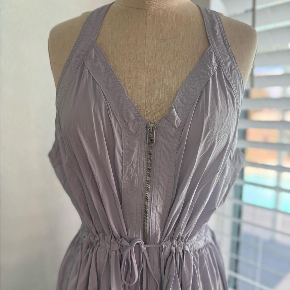Anthropologie Purple Smocked Halter Midi Dress